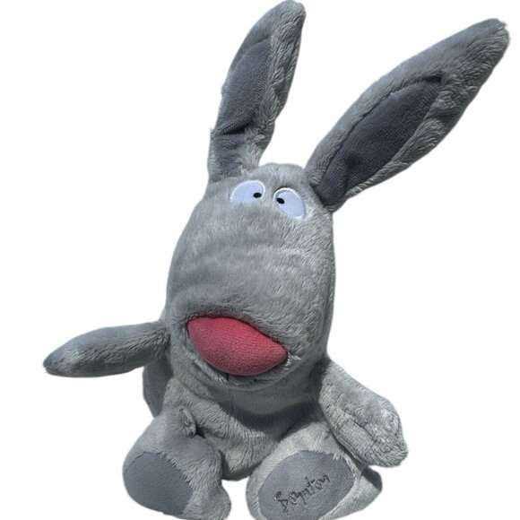 Sandra Boynton 2014 George 15" Bunny Rabbit Plush Gray Stuffed Animal - Picture 1 of 10